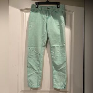 Forever 21 Women's Size 26 Mid Rise Mint Green Skinny Stretch Jeans